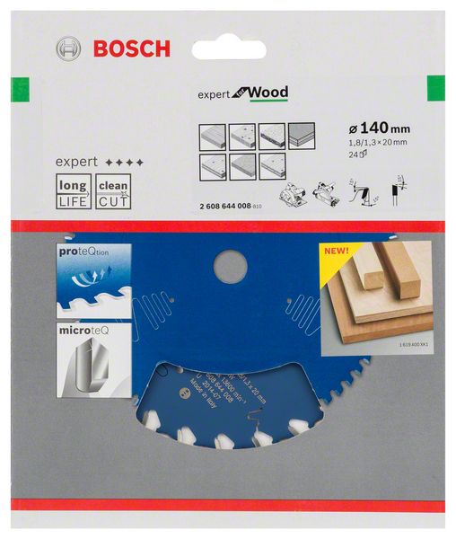 List kružne testere 140×20 mm / T24 Bosch Expert for Wood | 2608644008 - Slika 2
