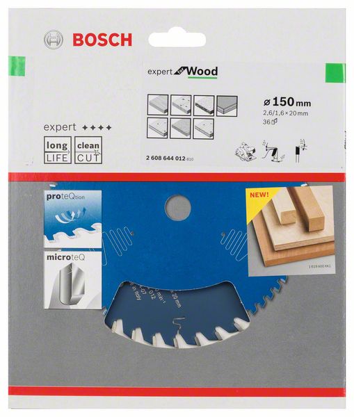 List kružne testere 150×20 mm / T36 Bosch Expert for Wood | 2608644012 - Slika 2