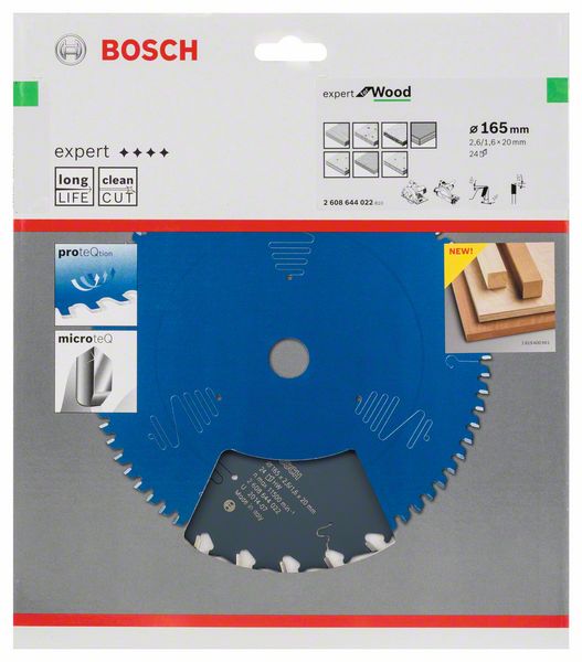 List kružne testere 165×20 mm / T24 Bosch Expert for Wood | 2608644022 - Slika 2
