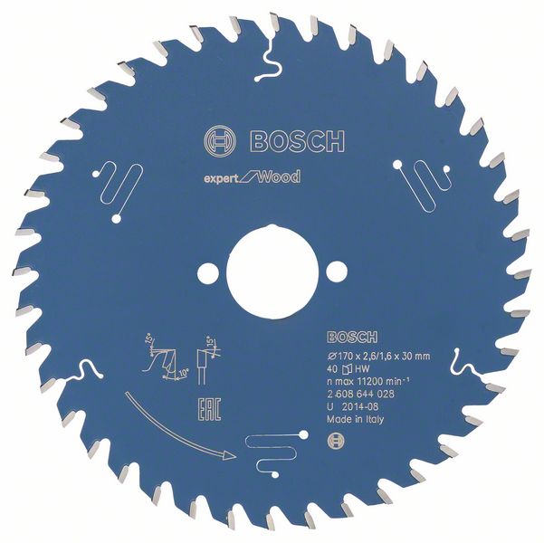List kružne testere 170×30 mm / T40 Bosch Expert for Wood | 2608644028