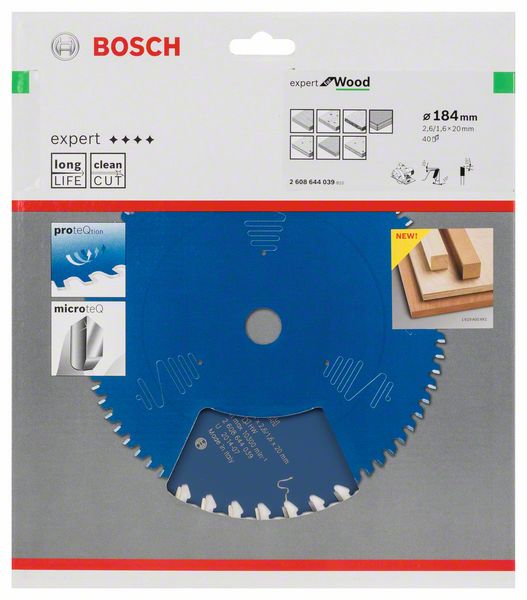 List kružne testere 184 x 20 mm / T40 Bosch Expert for Wood | 2608644039 - Slika 2