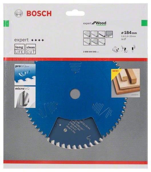 List kružne testere 184 x 20 mm / T56 Bosch Expert for Wood | 2608644040 - Slika 2