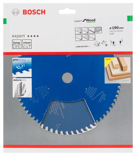List kružne testere 190×20 mm / T56 Bosch Expert for Wood | 2608644046 - Slika 2