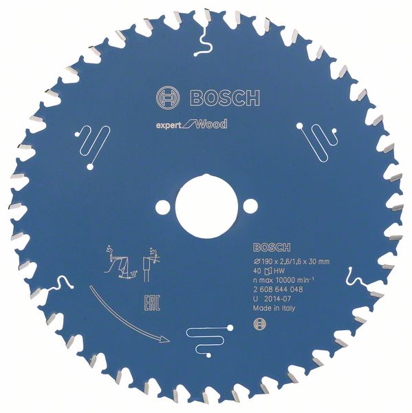 List kružne testere 190×30 mm / T40 Bosch Expert for Wood | 2608644048
