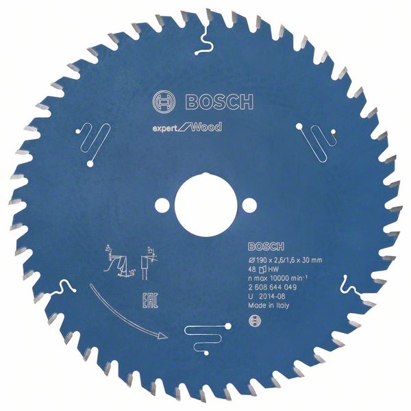 List kružne testere 190×30 mm / T48 Bosch Expert for Wood | 2608644049