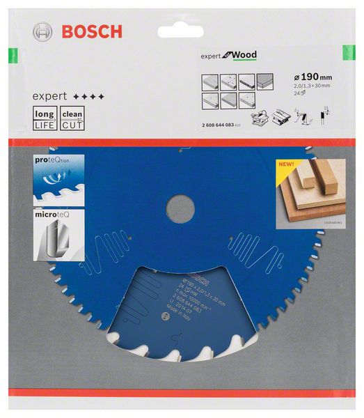 List kružne testere 190 x 30mm / T24 Bosch Expert for Wood | 2608644083 - Slika 2