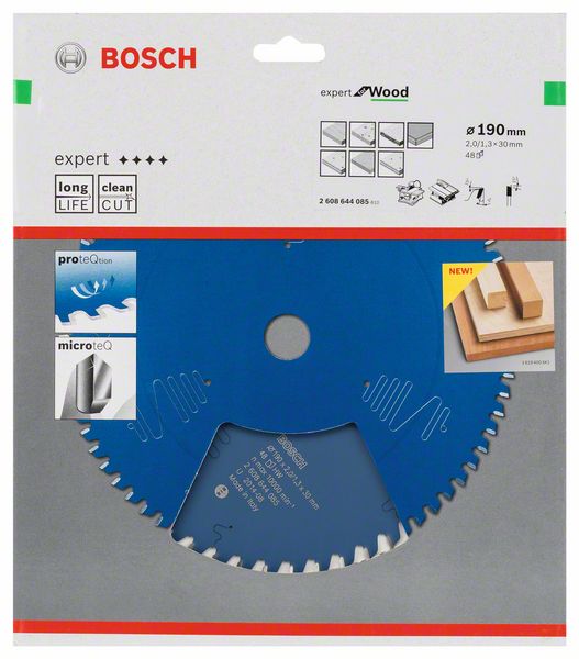 List kružne testere 190×30 mm / T48 Bosch Expert for Wood | 2608644085 - Slika 2