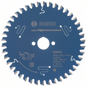 List kružne testere 140×20 mm / T42 Bosch Expert for High Pressure Laminate | 2608644131