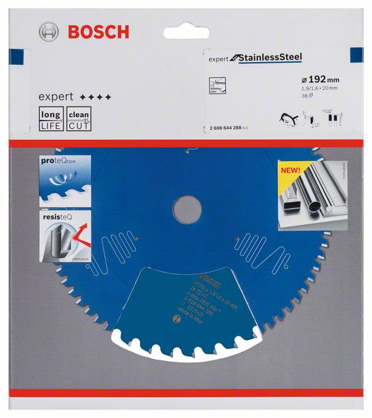 List kružne testere 192×20 mm / T38 Bosch EXPERT Stainless Steel | 2608644288 - Slika 2