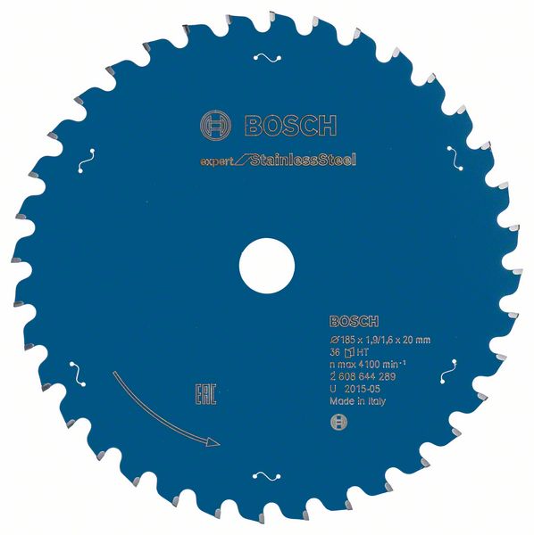 List kružne testere 185×20 mm / T36 EXPERT Stainless Steel Bosch | 2608644289