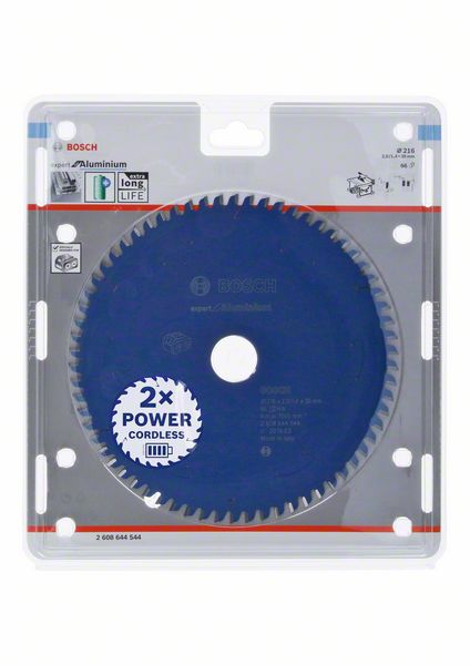 List kružne testere 216 x 2/1.4 x 30 T66 Bosch Expert for Aluminium za akumulatorske testere | 2608644544 - Slika 2