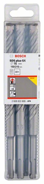 PRO Bosch 16×150×210 mm SDS plus-5X burgija za udarne bušilice od 10 kom. | 2608833909 - Slika 2