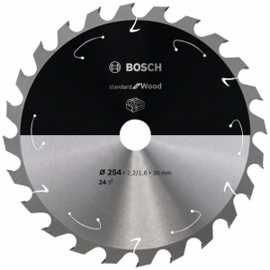 List kružne testere 254 x 2,2/1,6 x 30 / T24 Bosch Standard for Wood za akumulatorske testere | 2608837733