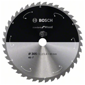 List kružne testere 305 x 2,2/1,6 x 30 / T40 Bosch Standard for Wood za akumulatorske testere | 2608837741