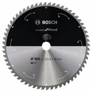 List kružne testere 305 x 2,2/1,6 x 30 / T60 Bosch Standard for Wood za akumulatorske testere | 2608837742