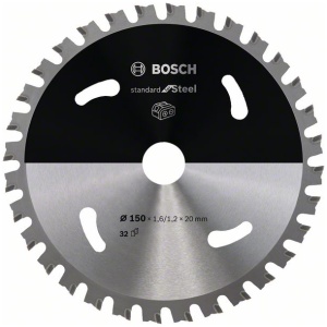 List kružne testere 150 x 1.6/1.2 x 20 / T32  Bosch Standard for Steel za akumulatorske testere  | 2608837748