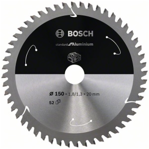 List kružne testere 150 x 1,8/1,3 x 20 / T52 Bosch Standard for Aluminium za akumulatorske testere | 2608837756