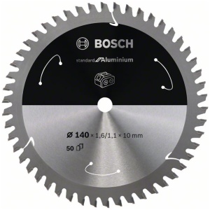 List kružne testere 140 x 1,6/1,1 x10 / T50 Bosch Standard for Aluminium za akumulatorske testere  | 2608837761