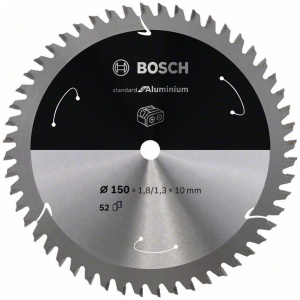 List kružne testere 150 x 1,8/1,3 x 10 / T52  Bosch Standard for Aluminium za akumulatorske testere | 2608837762