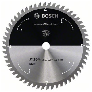 List kružne testere 184 x 2/1,5 x 16 / T56 Bosch Standard for Aluminium za akumulatorske testere | 2608837767
