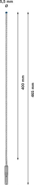 EXPERT 5,5 x 400 x 465 mm SDS plus-7X burgija za udarne bušilice Bosch | 2608900070 - Slika 3