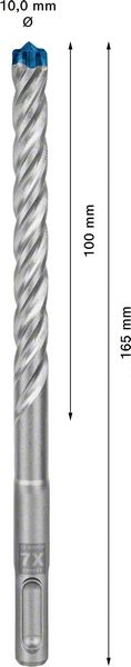 EXPERT 10x100x165 mm SDS plus-7X burgija za udarne bušilice Bosch | 2608900097 - Slika 3