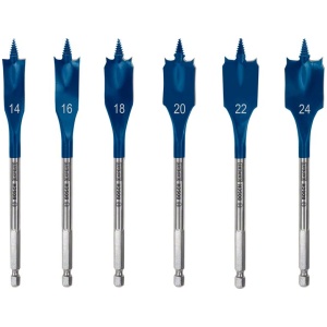 EXPERT Bosch Self Cut Speed pljosnatih burgija od 14/16/18/20/22/24 mm, 6 kom. | 2608900332