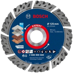 EXPERT MultiMaterial dijamantska rezna ploča od 125x22,23x2,2x12 mm | 2608900660