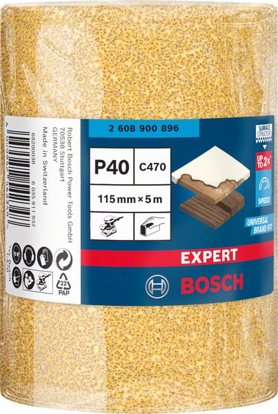 EXPERT C470 rolna brusnog papira za ručno brušenje od 115 mm, 5 m, G 40 | 2608900896 - Slika 2