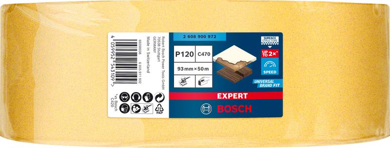 EXPERT C470 rolna brusnog papira za ručno brušenje od 93 mm x 50 m, G 120 | 2608900972 - Slika 2