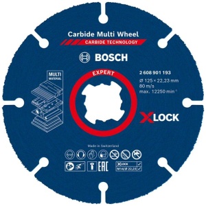 EXPERT Carbide Multi Wheel X-LOCK rezna ploča od 125 mm, 22,23 mm | 2608901193