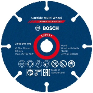 EXPERT Carbide Multi Wheel rezna ploča od 76 mm x 10 mm Bosch | 2608901196