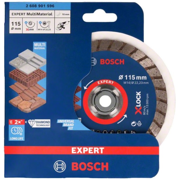 EXPERT MultiMaterial X-LOCK Diamond Cutting Disc 115 x 22.23 x 2.4 x 12 mm | 2608901596 - Image 2