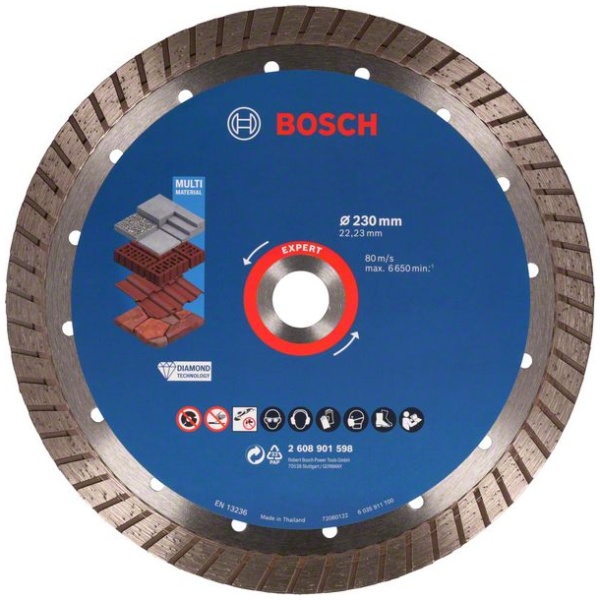 EXPERT MultiMaterial Diamond Cutting Disc 230 x 22.23 x 2.4 x 15 mm | 2608901598