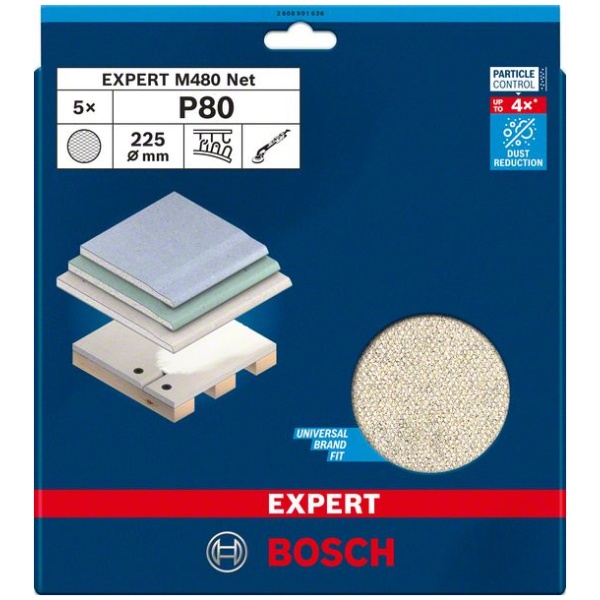 EXPERT M480 brusna mreža od 225 mm, G 80, 5 delova | 2608901636 - Image 2