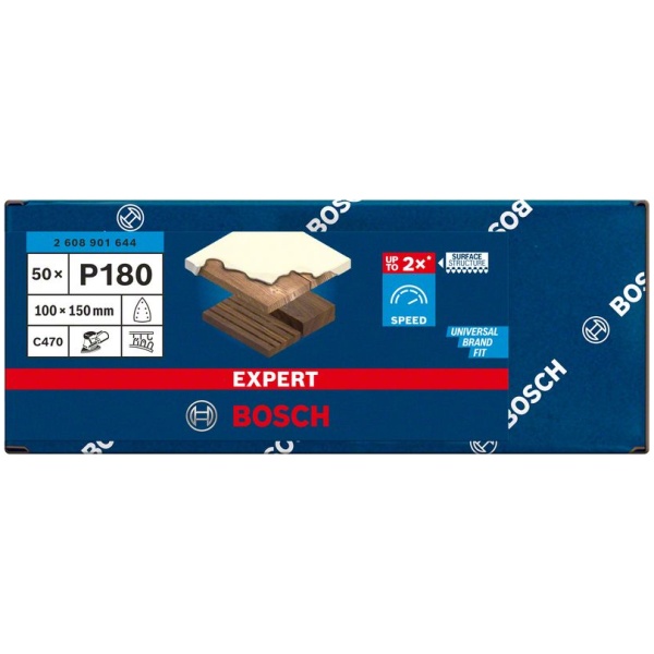 EXPERT C470 brusni papir 100 x 150 mm, G 180, 50 delova | 2608901644 - Image 2