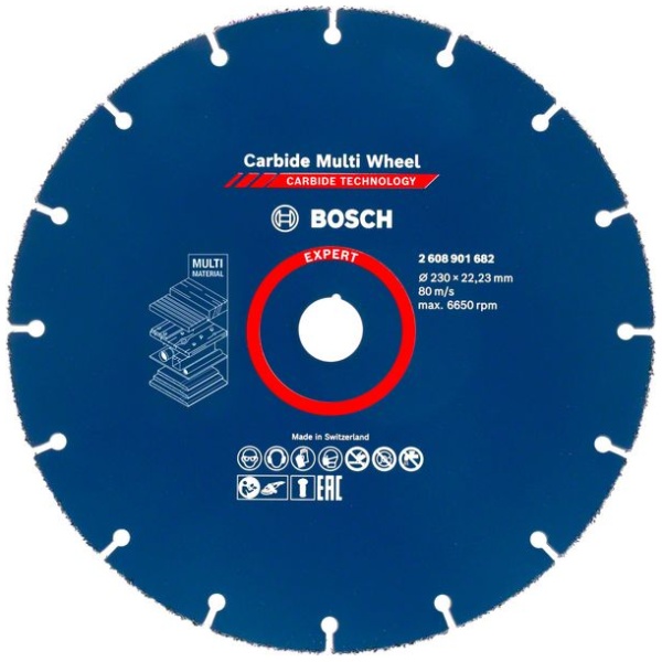 EXPERT Carbide Multi Wheel rezna ploča od 230 mm, 22,23 mm | 2608901682