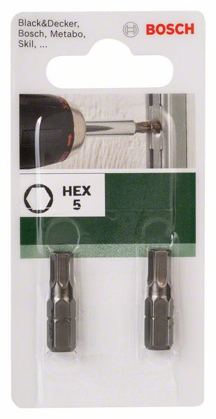 Bit odvrtača Bosch Standard HEX 5mm | 2609255951 - Slika 2