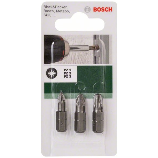 Bosch 3-delni set bitova odvrtača za Pozidriv šrafove sa ukrštenim prorezom PZ 1,2,3 | 2609255967 - Image 2