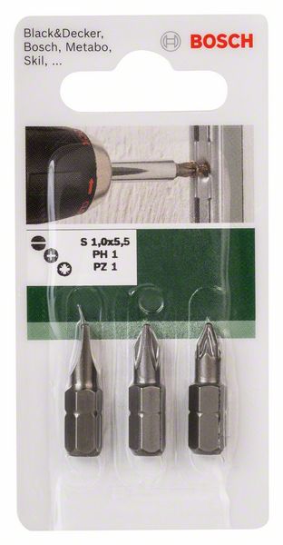 3-delni set bitova odvrtača Standard, mešani (S, PH, PZ) Bosch | 2609255974 - Slika 2