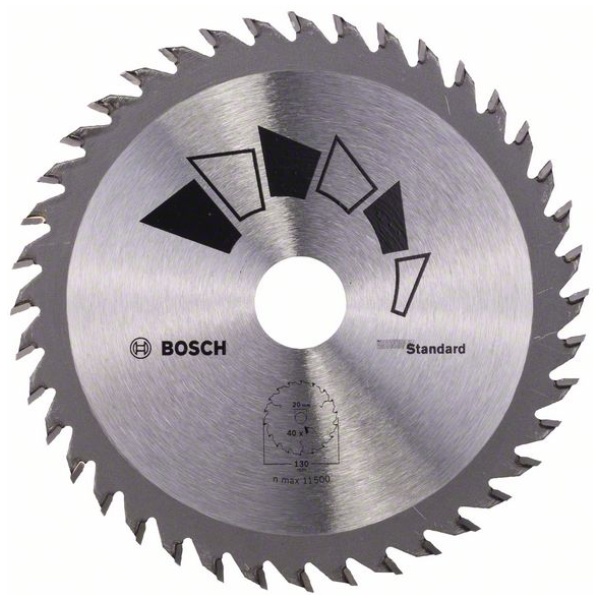 List kružne testere STANDARDPrečnik 130 mm; otvor 20 mm; broj zubaca 40 | 2609256803