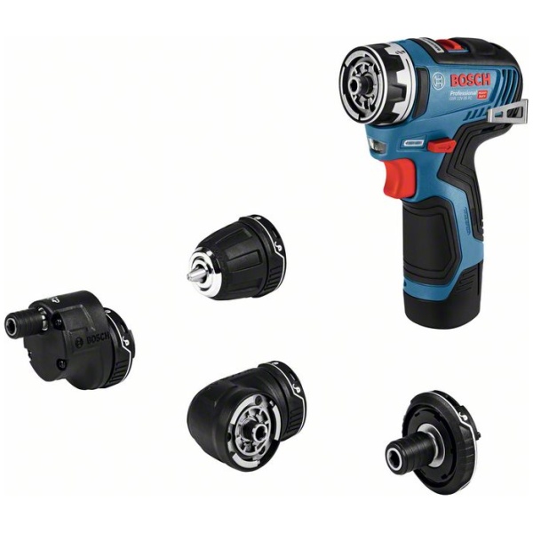 GSR 12V-35 FC Aku bušilica-odvrtač Bosch Professional+4 Flexi Click nastavka / 2x3,0 Ah | 06019H3000