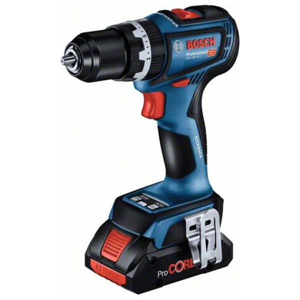 GSB 18V-90 C Aku.vibraciona bušilica-odvrtač Bosch Professional / 2 x 4,0Ah ProCore + L- Boxx | 06019K6104