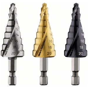 Stepenaste burgije 9 stepeni od 4-20mm na 1/4" prihvat HSS-TiN Bosch | 2608587433