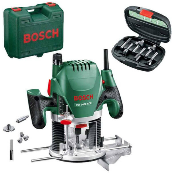 POF 1400+set pribora Bosch Površinska glodalica  | 060326C801