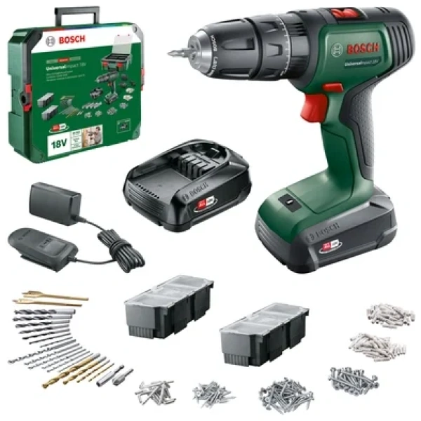 UniversalImpact 18V Bosch Aku.bušilica-odvrtač + System Box / 2 x 1.5 Ah | 06039D4103