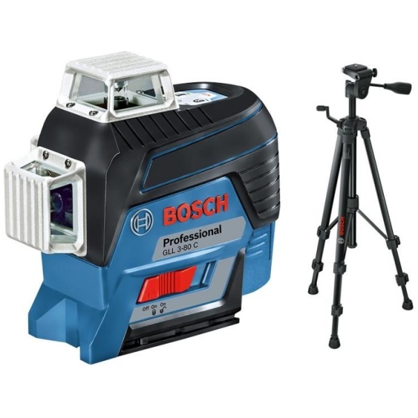 GLL 3-80 C linijski laser 3x360° Bluetooth 80m + stativ BT 150 Bosch | 0601063R01