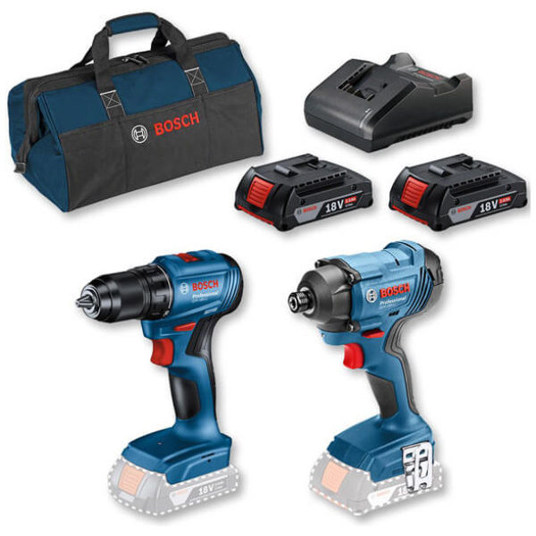 Bosch Set GSR 185-Li + Bosch GDR 180-Li 18V+2×2,0 Ah | 0615990N3R