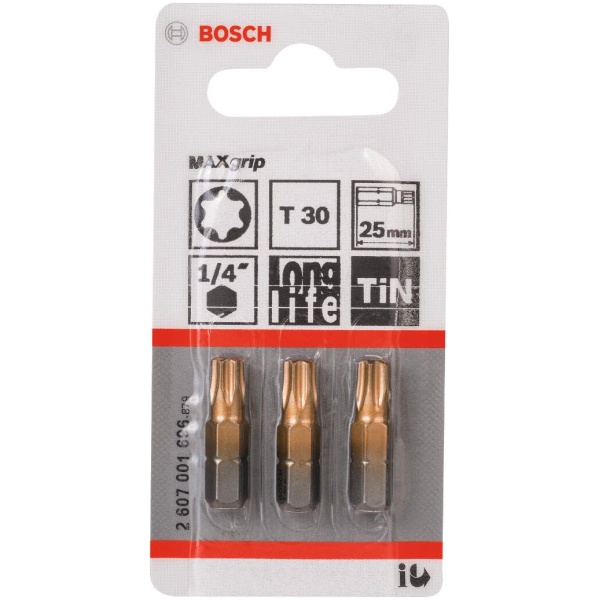 Bosch Max Grip Bit T30 25 mm / 3 komada | 2607001696