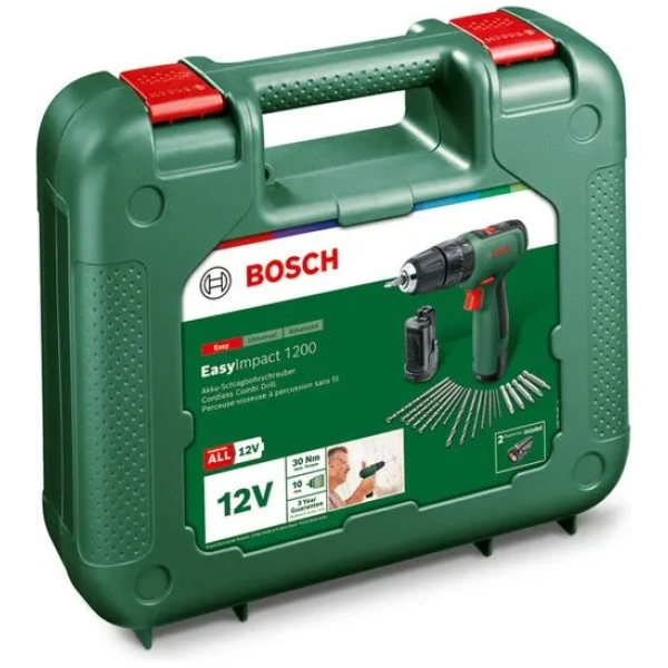 EasyImpact 1200  Bosch Aku.bušilica-odvrtač +bitovi i burgije / 2 x 1.5 Ah | 06039D3105 - Image 3